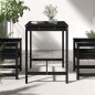 vidaXL Mesa de jardín madera maciza pino negro 121x82,5x110 cm vidaXL Mesa de jardín madera maciza pino negro 121x82,5x110 cm