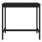 vidaXL Mesa de jardín madera maciza pino negro 121x82,5x110 cm vidaXL Mesa de jardín madera maciza pino negro 121x82,5x110 cm
