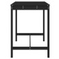 vidaXL Mesa de jardín madera maciza pino negro 121x82,5x110 cm vidaXL Mesa de jardín madera maciza pino negro 121x82,5x110 cm