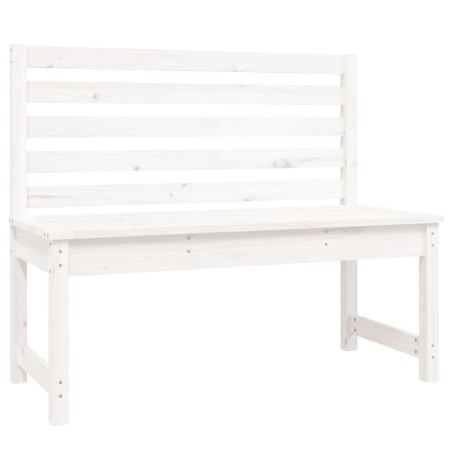 vidaXL Banco de jardín madera maciza de pino blanco 109 cm