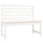 vidaXL Banco de jardín madera maciza de pino blanco 109 cm vidaXL Banco de jardín madera maciza de pino blanco 109 cm