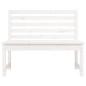 vidaXL Banco de jardín madera maciza de pino blanco 109 cm vidaXL Banco de jardín madera maciza de pino blanco 109 cm
