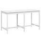 vidaXL Mesa de jardín madera maciza de pino blanca 203,5x90x110 cm