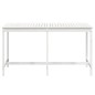 vidaXL Mesa de jardín madera maciza de pino blanca 203,5x90x110 cm