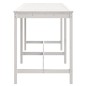 vidaXL Mesa de jardín madera maciza de pino blanca 203,5x90x110 cm
