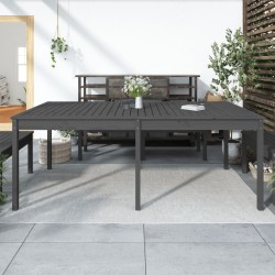 vidaXL Mesa de jardín madera maciza de pino gris 203,5x100x76 cm