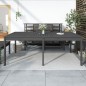 vidaXL Mesa de jardín madera maciza de pino gris 203,5x100x76 cm vidaXL Mesa de jardín madera maciza de pino gris 203,5x100x76 cm