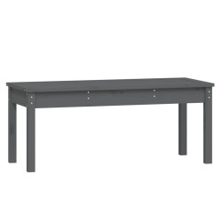vidaXL Banco de jardín madera maciza de pino gris 109x44x45 cm