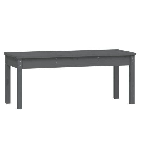 vidaXL Banco de jardín madera maciza de pino gris 109x44x45 cm