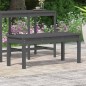 vidaXL Banco de jardín madera maciza de pino gris 109x44x45 cm