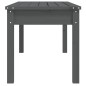 vidaXL Banco de jardín madera maciza de pino gris 109x44x45 cm