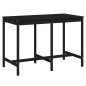 vidaXL Mesa de jardín madera maciza pino negro 159,5x82,5x110 cm
