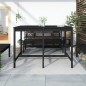 vidaXL Mesa de jardín madera maciza pino negro 159,5x82,5x110 cm