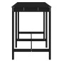 vidaXL Mesa de jardín madera maciza pino negro 159,5x82,5x110 cm