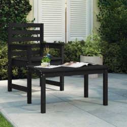 vidaXL Mesa de jardín madera maciza pino negro 82,5x50,5x45 cm