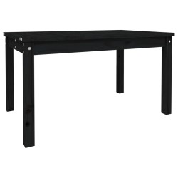 vidaXL Mesa de jardín madera maciza pino negro 82,5x50,5x45 cm