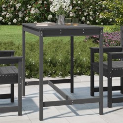 vidaXL Mesa de jardín madera maciza pino gris 121x82,5x110 cm