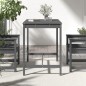 vidaXL Mesa de jardín madera maciza pino gris 121x82,5x110 cm