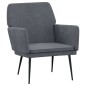 vidaXL Sillón de terciopelo gris oscuro 62x79x79 cm vidaXL Sillón de terciopelo gris oscuro 62x79x79 cm