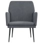 vidaXL Sillón de terciopelo gris oscuro 62x79x79 cm vidaXL Sillón de terciopelo gris oscuro 62x79x79 cm