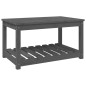 vidaXL Mesa de jardín madera maciza de pino gris 82,5x50,5x45 cm vidaXL Mesa de jardín madera maciza de pino gris 82,5x50,5x45 cm