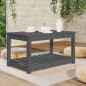 vidaXL Mesa de jardín madera maciza de pino gris 82,5x50,5x45 cm vidaXL Mesa de jardín madera maciza de pino gris 82,5x50,5x45 cm