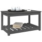 vidaXL Mesa de jardín madera maciza de pino gris 82,5x50,5x45 cm vidaXL Mesa de jardín madera maciza de pino gris 82,5x50,5x45 cm