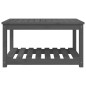 vidaXL Mesa de jardín madera maciza de pino gris 82,5x50,5x45 cm vidaXL Mesa de jardín madera maciza de pino gris 82,5x50,5x45 cm