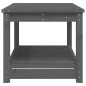 vidaXL Mesa de jardín madera maciza de pino gris 82,5x50,5x45 cm vidaXL Mesa de jardín madera maciza de pino gris 82,5x50,5x45 cm