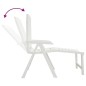 vidaXL Tumbona de plástico blanco vidaXL Tumbona de plástico blanco