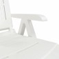 vidaXL Tumbona de plástico blanco vidaXL Tumbona de plástico blanco