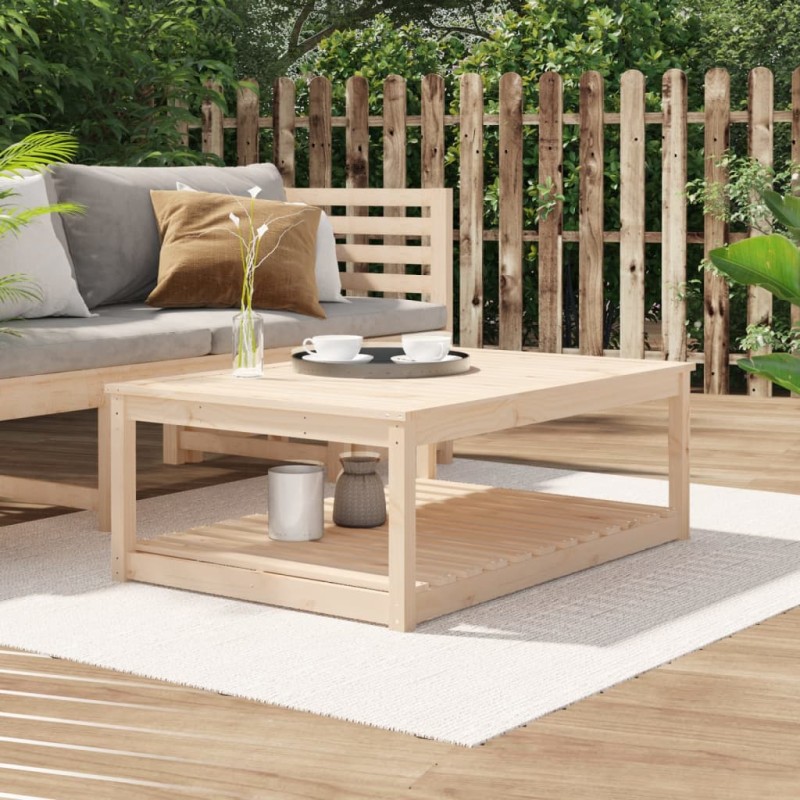 vidaXL Mesa de jardín madera maciza pino 121x82,5x45 cm vidaXL Mesa de jardín madera maciza pino 121x82,5x45 cm