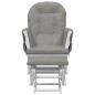vidaXL Sillón de lactancia con taburete tela gris claro vidaXL Sillón de lactancia con taburete tela gris claro