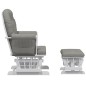 vidaXL Sillón de lactancia con taburete tela gris claro vidaXL Sillón de lactancia con taburete tela gris claro