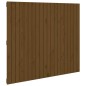 vidaXL Cabecero cama pared madera maciza pino marrón 127,5x3x110cm vidaXL Cabecero cama pared madera maciza pino marrón 127,5x3x110cm