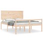 vidaXL Cama para personas mayores con cabecero madera maciza 160x200cm vidaXL Cama para personas mayores con cabecero madera maciza 160x200cm