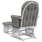 vidaXL Sillón de lactancia con taburete tela gris claro vidaXL Sillón de lactancia con taburete tela gris claro