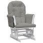vidaXL Sillón de lactancia con taburete tela gris claro vidaXL Sillón de lactancia con taburete tela gris claro