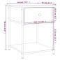 vidaXL Mesita de noche madera de ingeniería gris Sonoma 44x45x58 cm