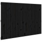 vidaXL Cabecero de cama de pared madera maciza pino negro 166x3x110 cm vidaXL Cabecero de cama de pared madera maciza pino negro 166x3x110 cm