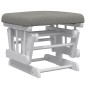 vidaXL Sillón de lactancia con taburete tela gris claro vidaXL Sillón de lactancia con taburete tela gris claro