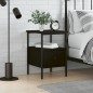 vidaXL Mesita de noche madera de ingeniería negro 34x36x50 cm vidaXL Mesita de noche madera de ingeniería negro 34x36x50 cm