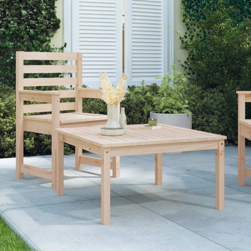 vidaXL Mesa de jardín madera maciza de pino 82,5x82,5x45 cm vidaXL Mesa de jardín madera maciza de pino 82,5x82,5x45 cm