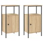 vidaXL Mesitas noche 2 uds madera ingeniería roble Sonoma 41x31x80 cm