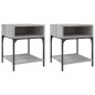 vidaXL Mesita de noche 2 uds madera ingeniería gris Sonoma 40x41x50 cm vidaXL Mesita de noche 2 uds madera ingeniería gris Sonoma 40x41x50 cm