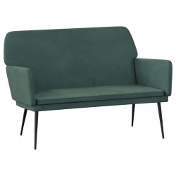 vidaXL Banco de terciopelo verde oscuro 108x79x79 cm