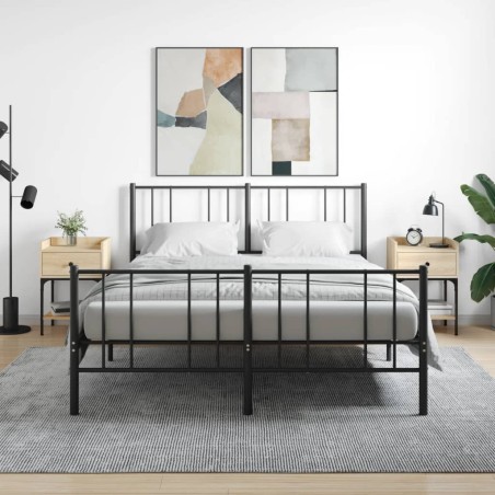 vidaXL Mesita noche 2 uds madera ingeniería roble Sonoma 40,5x31x60 cm
