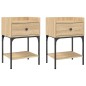 vidaXL Mesita noche 2 uds madera ingeniería roble Sonoma 40,5x31x60 cm vidaXL Mesita noche 2 uds madera ingeniería roble Sonoma 40,5x31x60 cm