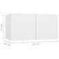 vidaXL Mueble de TV colgante blanco 60x30x30 cm vidaXL Mueble de TV colgante blanco 60x30x30 cm