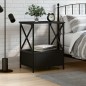 vidaXL Mesita de noche madera de ingeniería negra 50x41x65 cm vidaXL Mesita de noche madera de ingeniería negra 50x41x65 cm
